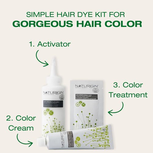 Naturigin Permanent Hair Dye - 4.0 Brown - 100% Gray Coverage | Ammonia-Free, Vegan Formula