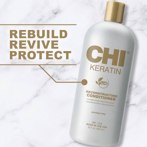 CHI Keratin Reconstructing Conditioner - Healthier Hair, Adds Shine & Prevents Breakage | 32 Oz