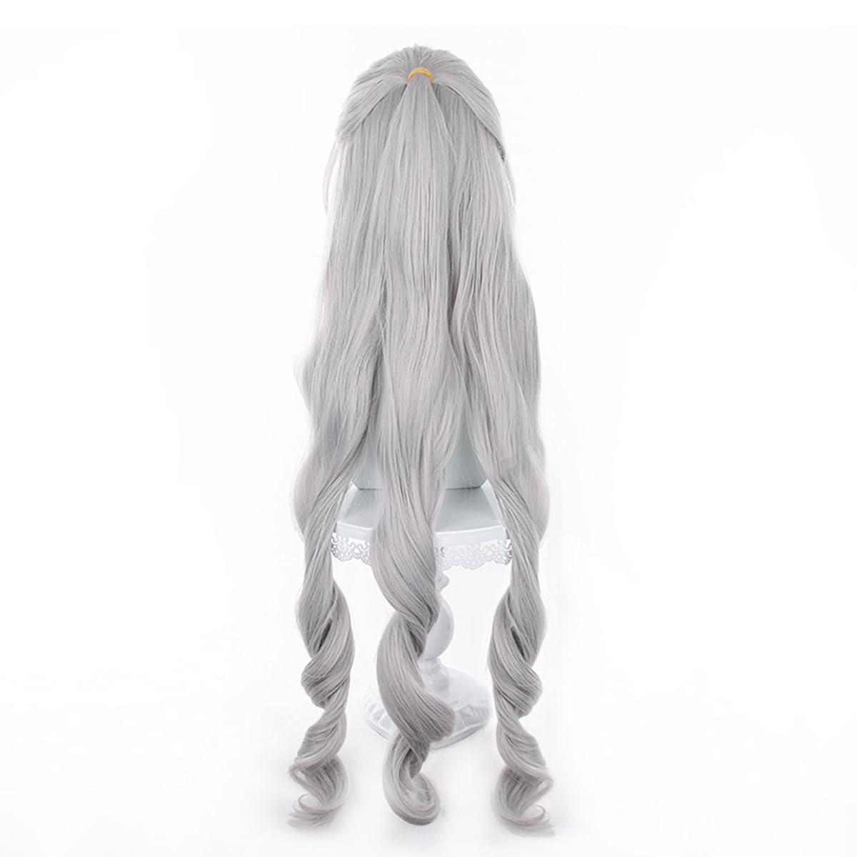 Game Honkai Star Rail Bronya Cosplay Wig Women Silver Gray Long Wave Hair Wigs for Girls Cos Party Halloween Christmas Comic Con(Bronya)