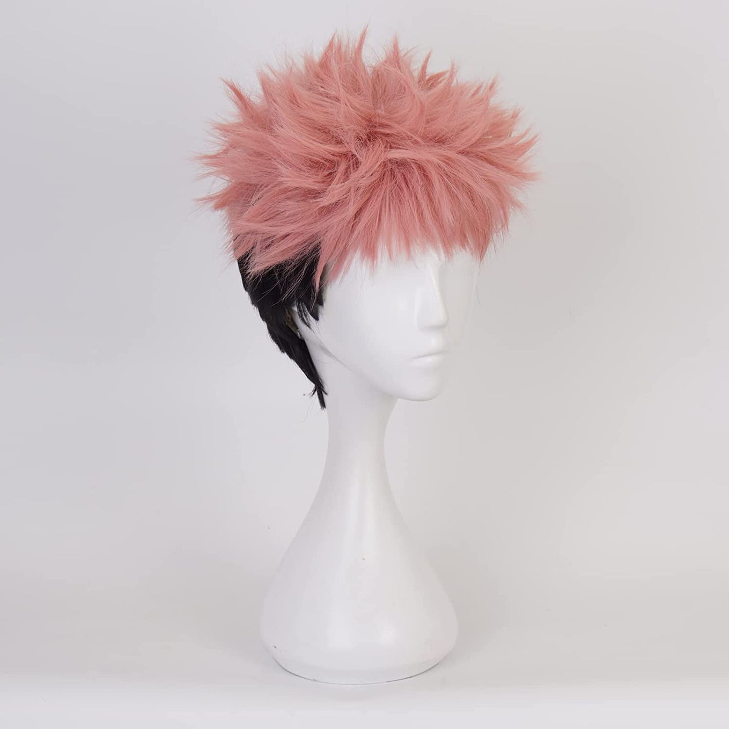 XiongXiongLe Anime Wig Cosplay Jujutsu Kaisen Yuji Itadori Pink Black Short Costume Hair Replacement Wigs For Girl Boy Party Halloween Christmas(Yuji Itadori)