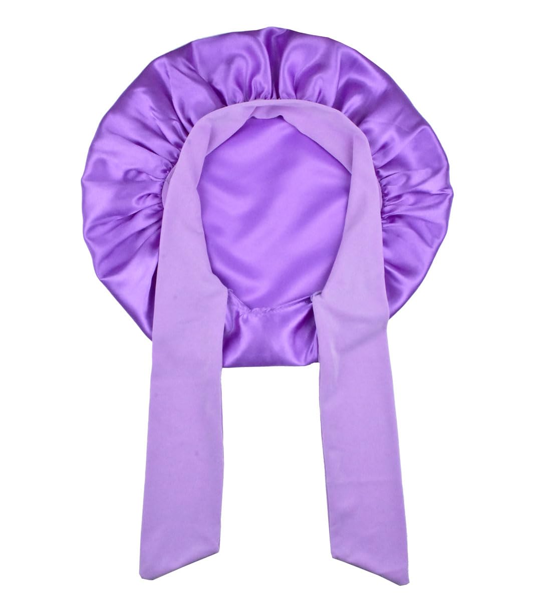 Silk Bonnet Satin Bonnet for Sleeping Curly Hair Cover Sleep Cap Silk Night Caps for Women Large Silk Sleep Bonnet with Tie (Black + Pink + Light Purple)