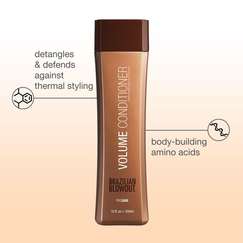 Brazilian Blowout Volume Conditioner - Boosts Body & Shine | 12 Fl Oz