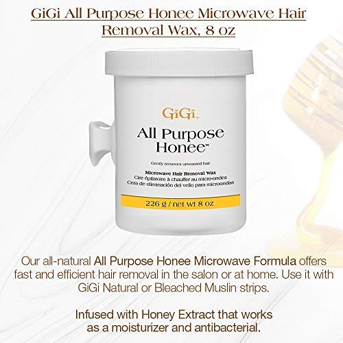 GiGi All Purpose Honee - Microwave Hair Removal Wax, 8 Ounces
