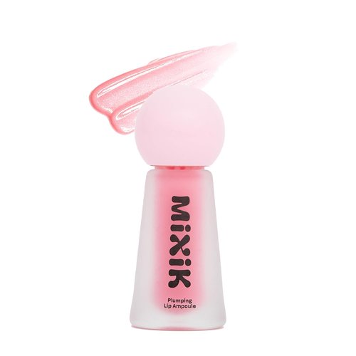 MIXIK Plumping Lip Ampoule - Hydrating Gloss with Shea Butter & Argan Oil for Smooth, Glossy Lips (Pink Plump)