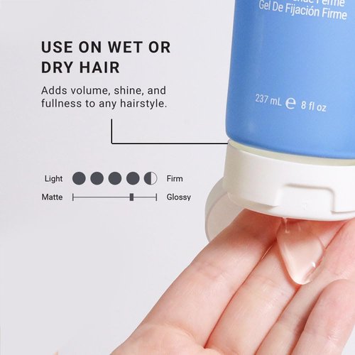Loma Hair Care Firm Hold Gel - Strong Hold & Shine for All Hair Types | 8 oz