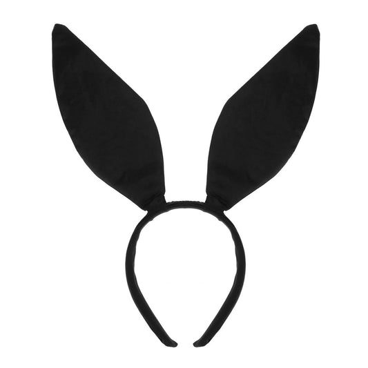 FRCOLOR Bunny Ears Headband, 2pcs Black Rabbit Ears Headband for Easter Halloween Christmas Party Cosplay Costume, One Size Fits Most Women and Ladies, Trendy Accessory Suitable for Many Occasions