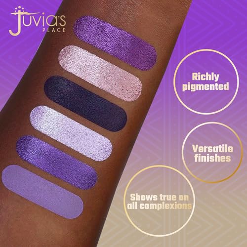 Juvia's Place The Violets Eyeshadow Palette - Professional & Pigmented Eye Makeup, Flawless Finish, Soft & Natural or Complete Glam, Shades of 6