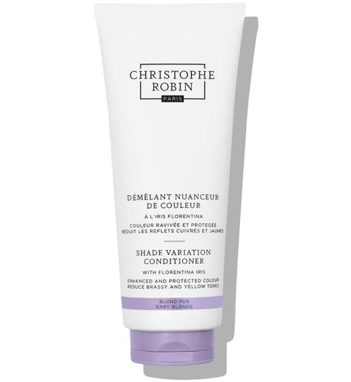 Christophe Robin Purple Conditioner - Baby Blonde Toning with Florentina Iris | Neutralizes Brassy Tones, 200ml