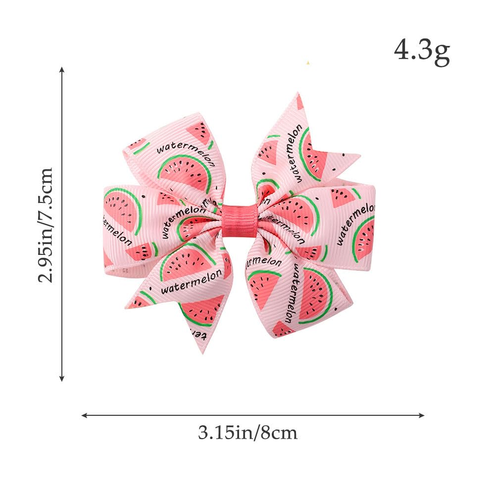 Watermelon Bow Hair Clips Pin Girls Fruit Hair Bowknot Watermelon Hairclips BBG22 (Set-G)