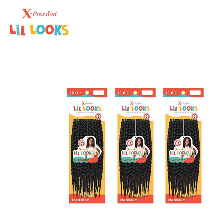 Outre X-Pression LiL Looks Crochet Braid BOX BRAID 10" (3-PACK, 99J)