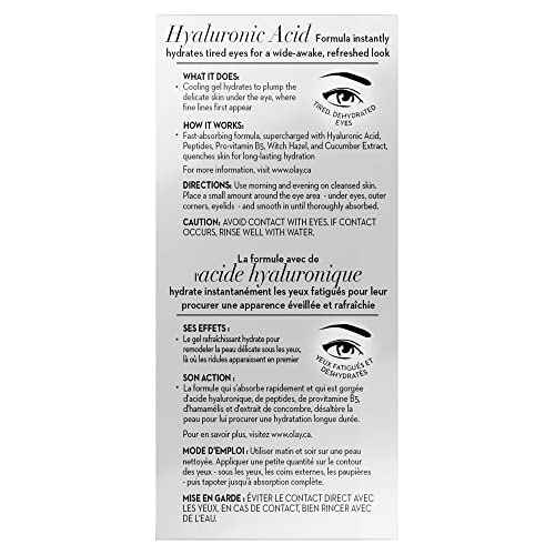 Olay Deep Hydrating Eye Gel with Hyaluronic Acid for Tired Eyes, Hydrating Gel, Cucumber, 0.5 Fl Oz