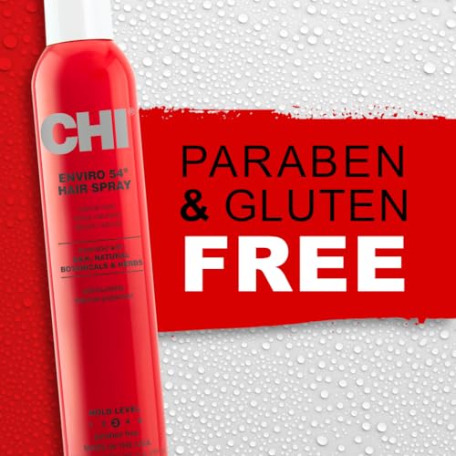 CHI Enviro 54 Hairspray, Firm Hold, Lightweight Spray to Finish & Secure Hairstyles, Sulfate & Paraben-Free, 2.6 Oz