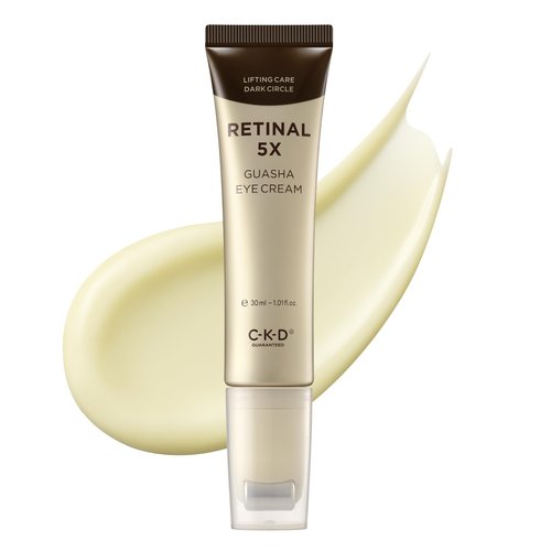 CKD Retinal 5X Gua Sha Eye Cream - Anti-Aging Moisturizer for Dark Circles & Puffiness | Firming & Hydrating Treatment, 1.01 fl oz