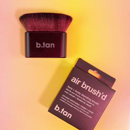 b.tan Self Tanning Kabuki Applicator Brush - Flawless Air Brush'd Blend for Makeup & Creams