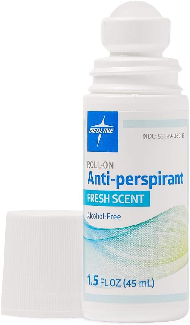 Medline MedSpa Roll-On Antiperspirant, Quick Dry & Long Lasting, 1.5 oz (Case of 96)