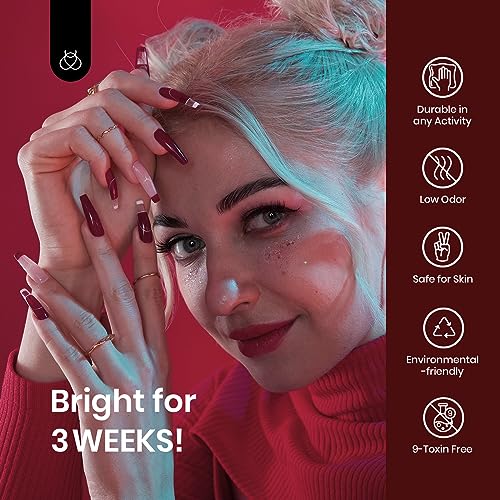 Beetles Mauve Gel Nail Polish – 15ml Dusty Rose Pink Purple Gel Polish, Elegant Neutral UV LED Soak Off UV Nail Color, Long Lasting Glossy for Salon & Home Manicure