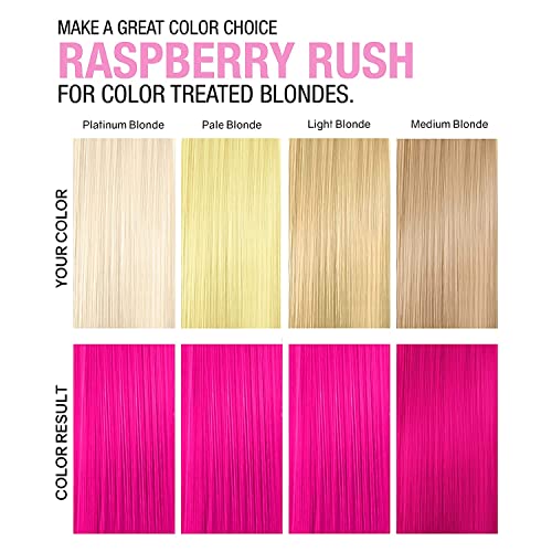 Raspberry Color Depositing Shampoo - Hot Pink Semi Permanent Hair Color with BondHeal Bond Rebuilder - Magenta Hair Dye 6.4 oz