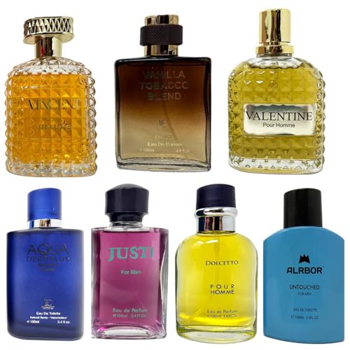 A CENTER Cologne for Men Eau De Toilette Natural Spray Multi Scent Perfume 100 ML(Random 4PCS)