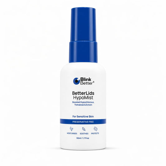 BlinkBetter BetterLids Hypochlorous Acid Eyelid Spray - Gentle Non-Sting Cleanser for Dry, Itchy Lids | 50 ml