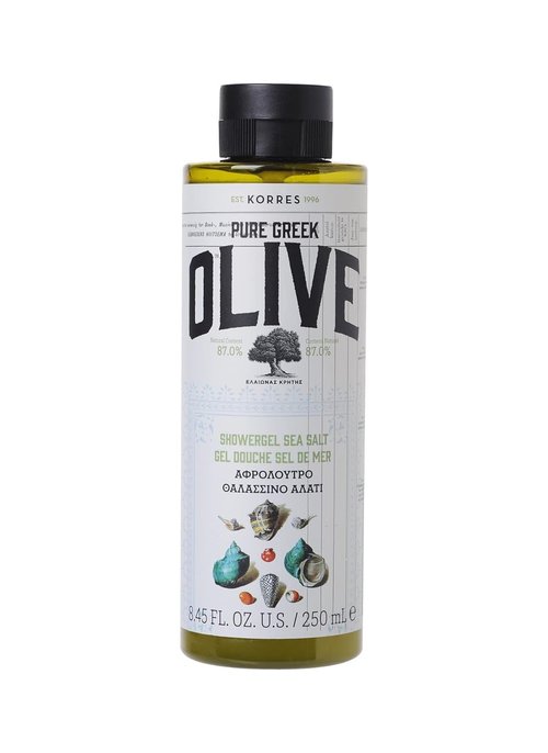 KORRES Olive Oil Shower Gel - Moisturizing Body Wash for Dry Skin with Pure Greek Olive Oil | 8.45 fl oz