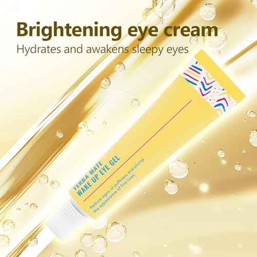Wake up Eye Gel,Brightening Caffeine Eye Cream for Dark Circles to Hydrate, Minimize Puffiness,0.5 Fl Oz