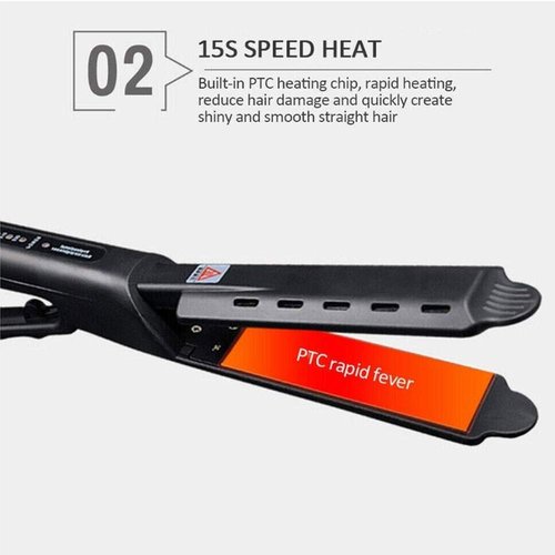 Hair Iron, Ceramic Tourmaline Ionic Flat Iron Hair Straightener, Dual use Dry and Wet for Hair Care Adjustable Temperature, for All Hair Types