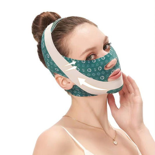 V Shape Face Lift Strap - Relieve Sagging Skin, Reduce Pwelling and Firm Skin, Double Chin Strap, Reusable Grooming Face and Chin Lift Mask for Men and Women