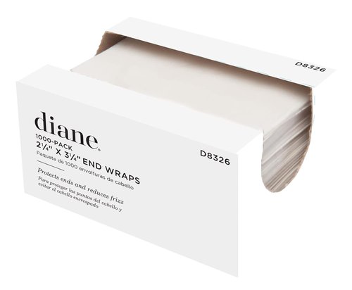 Diane End Wraps - Professional Hair Styling Accessories | 2.25" x 3.25", White, 1000 Count