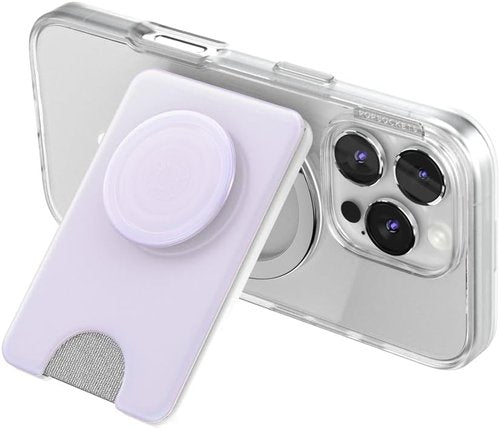 PopSockets Kick-Out Wallet for MagSafe - Adjustable Magnetic Stand in Opalescent White