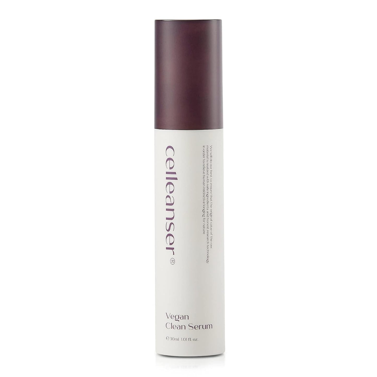 Vegan Clean Serum - Moisturizing Facial Serum with Panthenol & Madecassoside | Non-Greasy, 1.01 Fl Oz