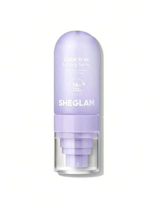 **SHEGLAM Lock'd In Setting Spray - Quick-Drying, Mattifying Makeup Locking Spray | Oil-Control, Non-Greasy - Purple**