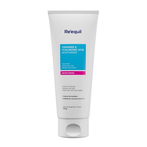 RE' EQUIL Ceramide & Hyaluronic Acid Moisturizer - Hydrating Formula for Normal to Dry Skin | 100g