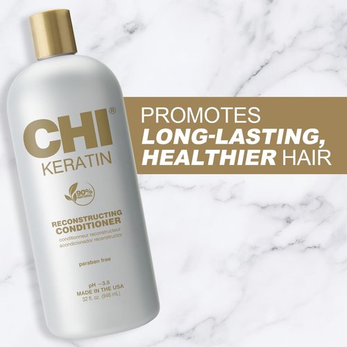 CHI Keratin Reconstructing Conditioner - Healthier Hair, Adds Shine & Prevents Breakage | 32 Oz