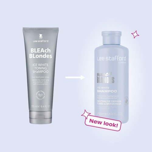 Lee Stafford Blue Toning Shampoo - Corrects Brassy & Orange Tones for Bleach Blonde Hair | 16.9 Fl Oz