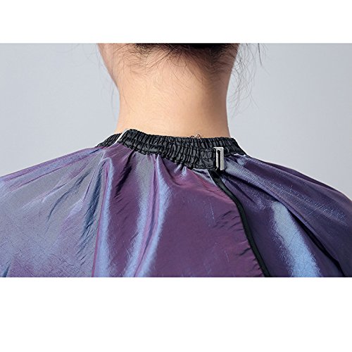 OLizee Hair Cut Hairdressing Cape Cloth Apron Stretch Out Hand Waterproof Salon Barber Gown 57 x 63", (Black)