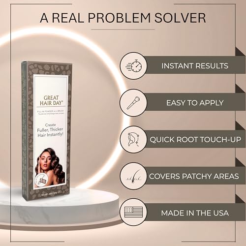 Joan Rivers Great Hair Day Root Touch Up Powder – Fill-in Powder for Thicker, Fuller Looking Hair (Ash Blonde)