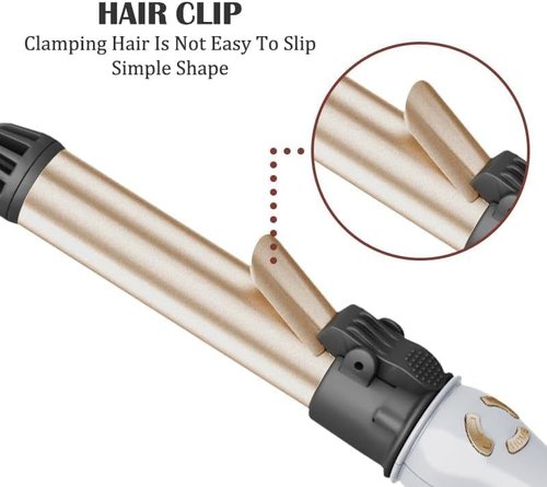 AIKO PRO 1.25 Inch Automatic Curling Iron - Self-Spinning Ceramic Curler with 12 Temps & Dual Voltage