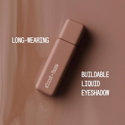 About-Face Matte Fluid Eye Paint - High-Pigment Liquid Eyeshadow, Long-Lasting Soft Brown, Vegan & Cruelty-Free
