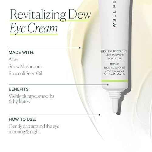 Well People Revitalizing Dew Snow Mushroom Eye Gel-Cream, Gel-based Eye Cream For Moisturizing Undereyes, Targets Fine Lines, Vegan & Cruelty-free