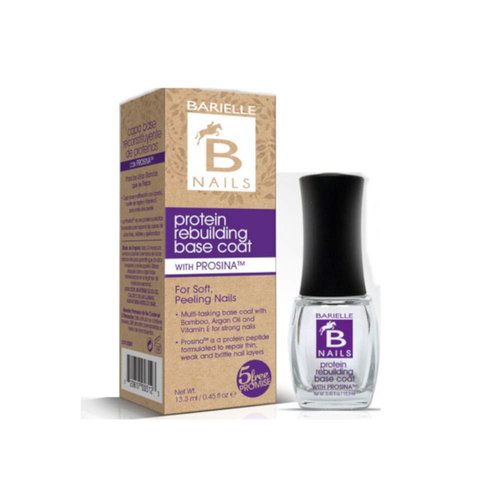 Barielle Protein Rebuilding Base Coat - Strengthens Nails with Prosina | Long-Lasting Protection