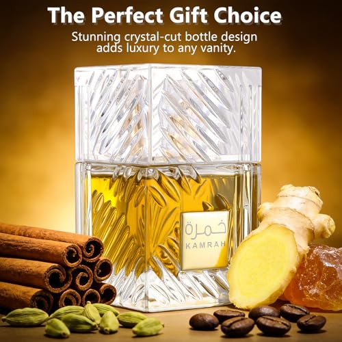 NUNUDA Perfume Spray, KAMRAH Vanilla, Warm Spicy, Amber, Cinnamon - Eau de Parfum Long-Lasting Fragrance for Men & Women Unisex, 3.40 Ounce / 100 ml (Aromatic Spicy)