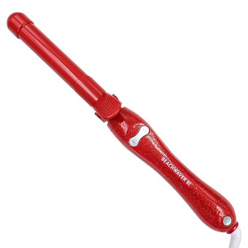 Beachwaver Co. B1 Rotating Curling Iron - Red Glitter | Automatic 1-Inch Ceramic Design | Travel-Friendly with Auto Shut-Off