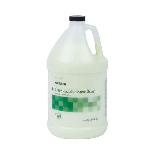 McKesson Antimicrobial Lotion Hand Soap - Herbal Scent, 1 Gallon Refill Bottle | Keeps Hands Clean & Moisturized