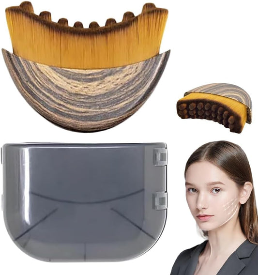 Skiennix Lymphatic Contour Face Brush - Ergonomic Drainage Massager for Fatigue Relief | 1 Piece