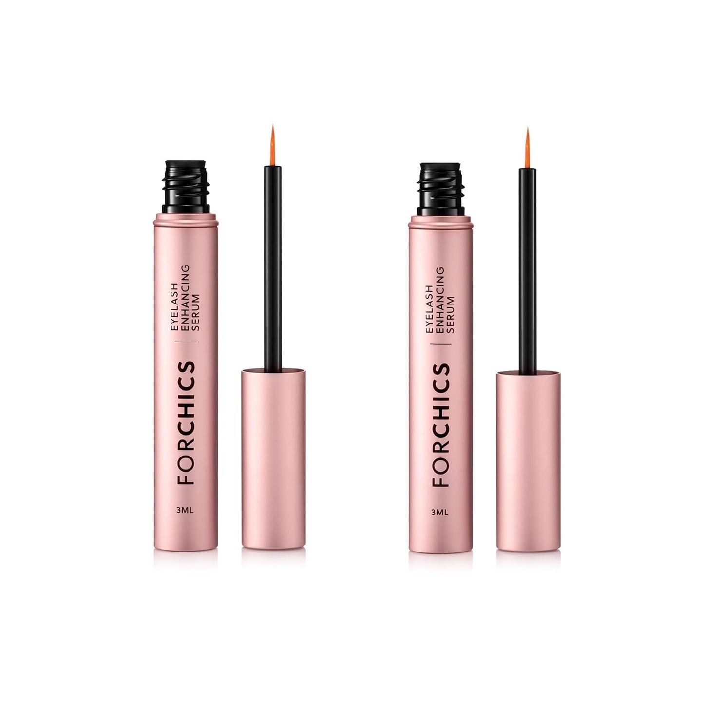ForLash by ForChics: 2 Pack Ultimate Eyelash Hormone-Free Growth Serum for Enhanced Fuller, Thicker, Longer Lashes - Regrowth Booster, Organic Formula, Vegan & Cruelty-Free