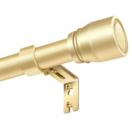 1” Diameter brown curtain rod Itself is 30 to 60 inch. 1 Pack Fits 30-54 inch Windows with Heavy Duty Adjustable brown curtain rods Splicing Metal Extra Long Curtain Rod