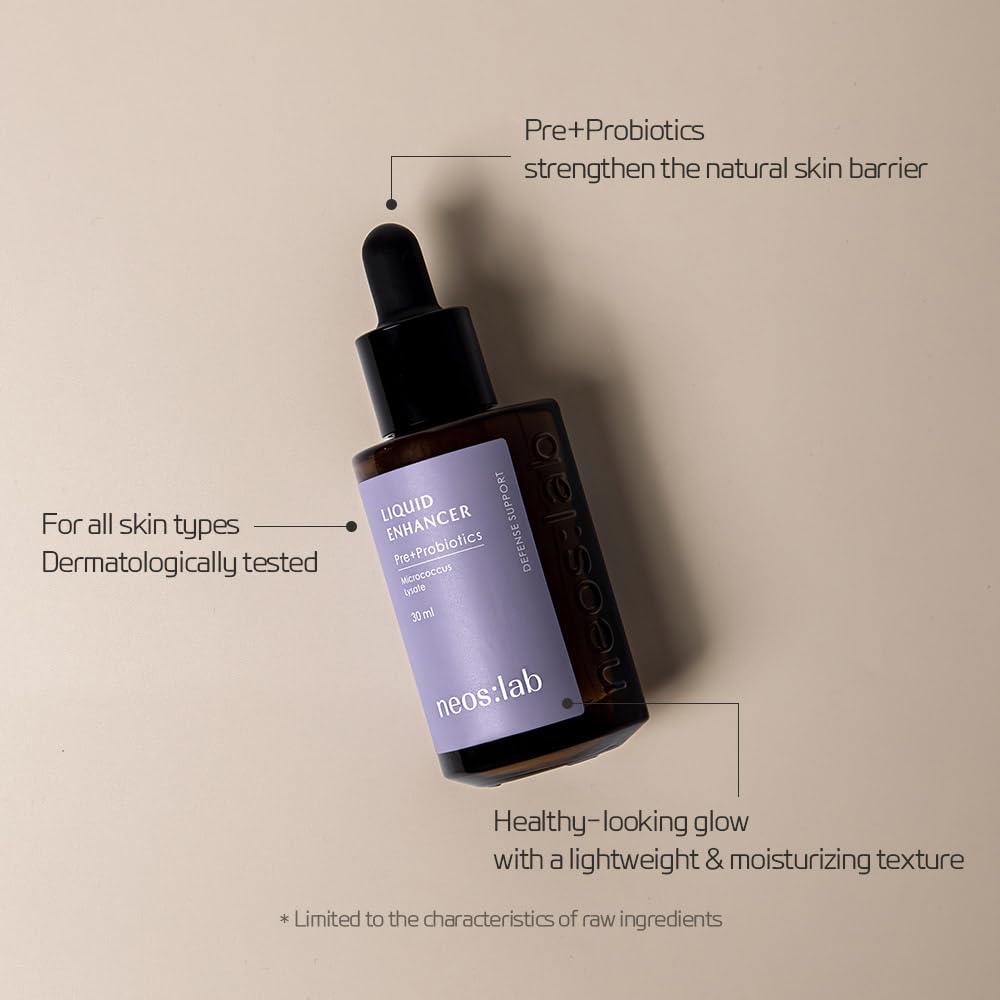 Skiennix Liquid Enhancer Pre+Probiotics Facial Serum - 1.01 fl. oz. for Dewy, Moisturized Skin