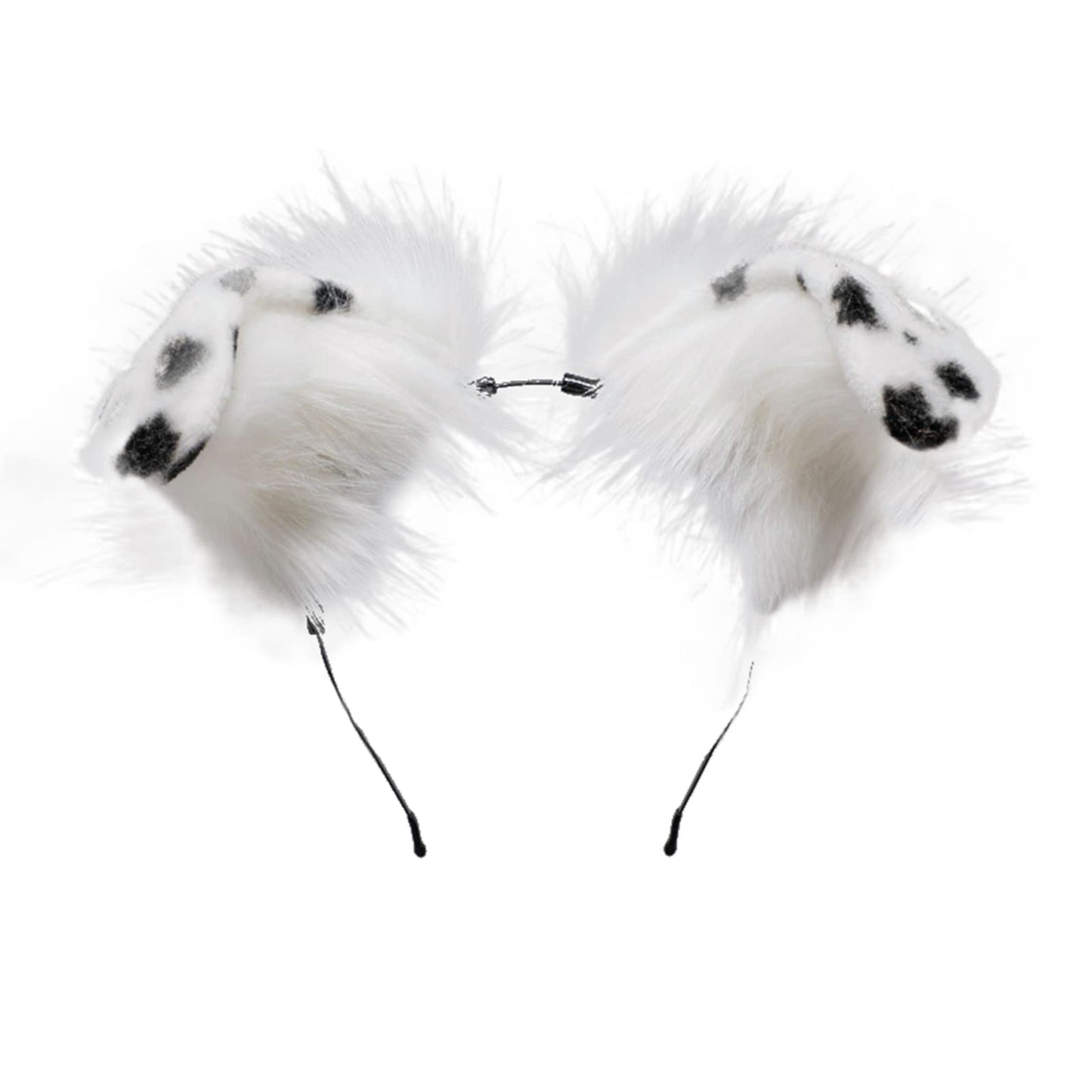 Fxaelian Comic Anime Big Dalmatian Spotted Dog Puppy Doggy Ears Headband Hairhoop Halloween Cosplay Costume Party Headpiece Headress Hairband Hair Hoop Headwear Hair Accessories Spots