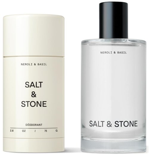 Salt & Stone Signature Scent Duo Set - 48 Hour Aluminum-Free Deodorant & Hydrating Body Mist | Neroli & Basil
