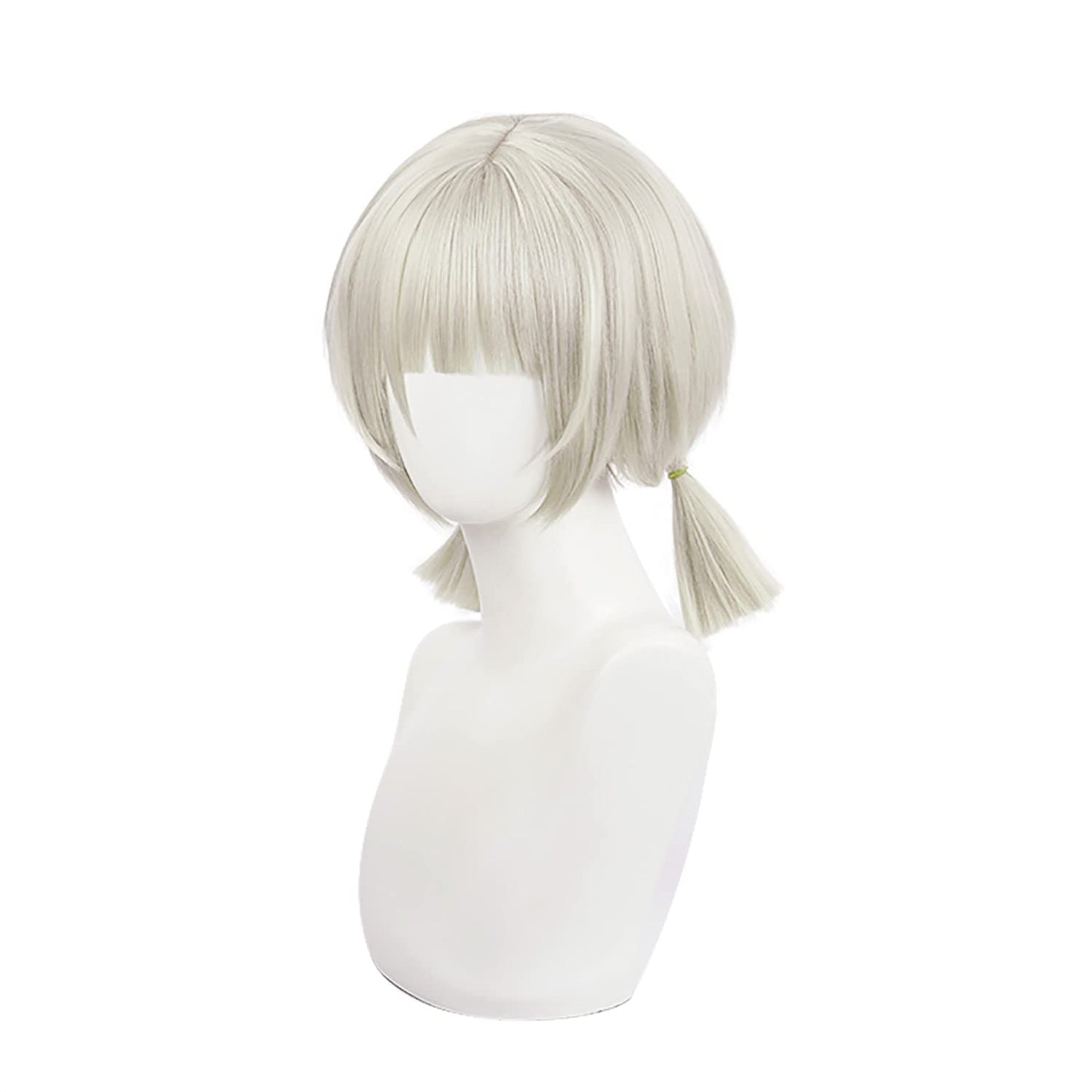 MoeLoli Sayu Cosplay Wig for Genshin Impact Short Bob Wig with 2 Ponytails Costume Hair Wig for Halloween Party (Sayu)